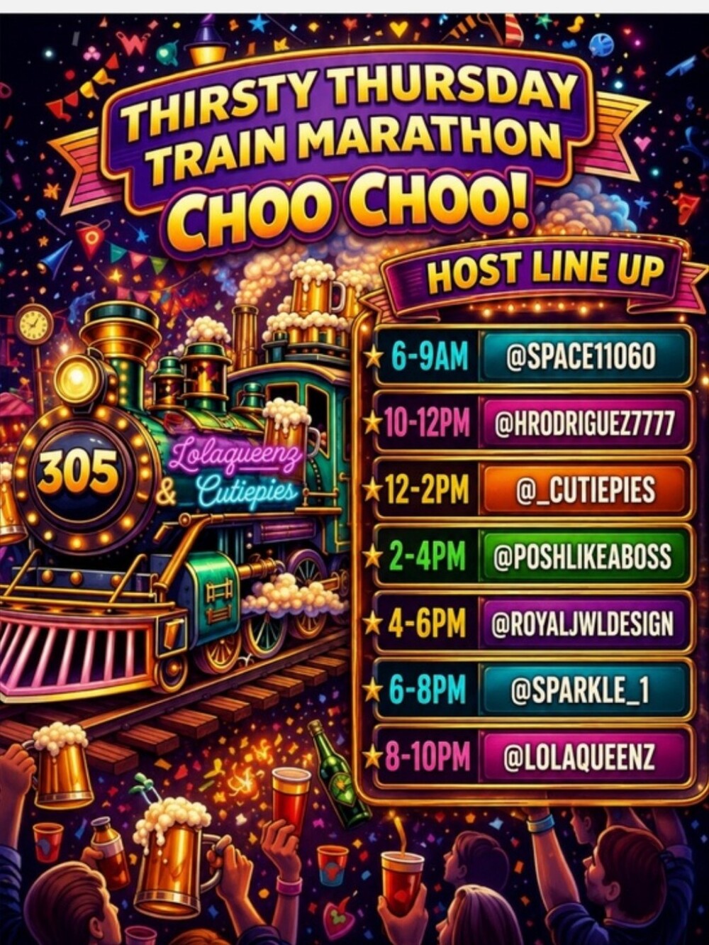Thirsty Thursday Train Marathon Choo Choo Sharing Together